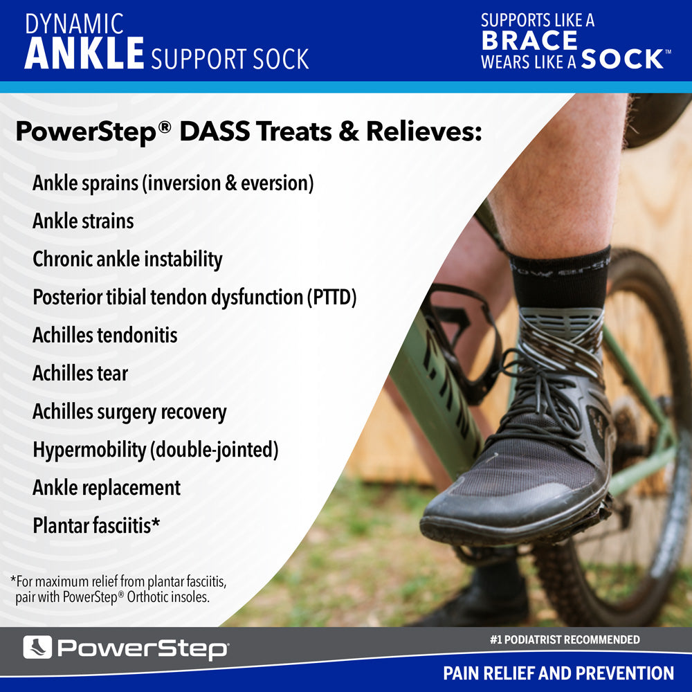 PowerStep Dynamic Ankle Support Sock