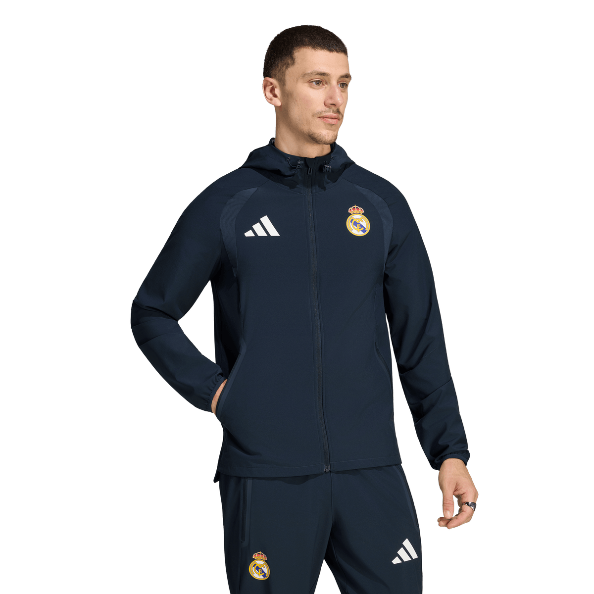 Adidas Real Madrid 2026/27 Tiro Travel Full Zip Windbreaker